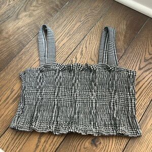 ⚪️Free people smocked crop top